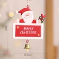 Metal Santa Claus hanging ornament with bell for Christmas tree decor - Letter Sign Santa Claus