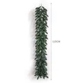Ghirlanda di rami di pino artificiale verde realistica da 135 cm per decorazione - Ghirlanda Bianco Nebbioso Nobile / 135cm / Bianco