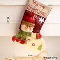 Calza di Natale con pupazzo di neve festivo, 44x36cm decorazione per regali di casa - Serie Alfabeto / Lettera Pupazzo di Neve