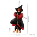 Spooky hanging Halloween witch decoration with glowing red eyes for haunted house - Flying Witch (Voice Controlled-Scary Laughter-With Electronics) / Red