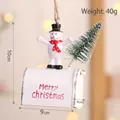 Decorative iron Christmas ornament featuring a snowman on a white mailbox with tree - Snowman on White Mailbox