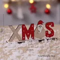Ambachtelijke houten XMAS tafeldecoratie met Kerstman-ontwerp voor kerstversiering - XMAS Letter Ornament