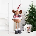 Retractable Christmas reindeer plush doll decoration standing 60-75cm tall - Reindeer (Retractable)