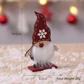 Houten kerstgnome met rode hoed en witte baard, hoogte 14,5 cm - Rode Boskabouter