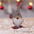 Handgemaakte houten kerstkabouter decoratie met hoogte en gewicht specificaties - Grijze Boskabouter