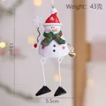 Metal snowman Christmas hanging ornament with long dangling legs, 13cm height, holiday decor - Snowman with Dangle Legs