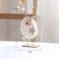 Decorazione da tavolo a forma di alce di Natale in lana fatta a mano, altezza 19,5 cm - 9x19.5cm