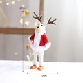 Statuetta di renna di Natale bianca fatta a mano con cappotto rosso e corna, altezza 27 cm - Renna con Vestiti Rossi
