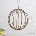 Gouden glitter draadbal kerstornament 10 cm diameter feestelijke decoratie - 10cm / Champagnegoud