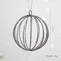 Zilveren glitter holle kerstbal hanger, 10cm diameter, gewicht 44g - Holle kerstbal / 10cm / Zilver