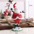 Figurine de Père Noël festive décoration de Noël 21cm de hauteur 8cm de large base - Gnome Père Noël
