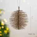 Elegante gouden glitter ovale kerstboomhanger met een hoogte van 8 cm en een gewicht van 13 g - Champagne Goud Ovaal Ornament / 8cm / Champagnegoud