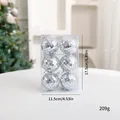 6er-Set silberne Spiegel-Discokugeln für den Weihnachtsbaum mit Größen- und Gewichtsangabe - 6cm (6 Stücke)