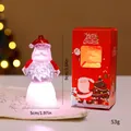 Φωτιζόμενο LED Αγαλματάκι Άγιος Βασίλης με Κουτί Δώρου, Χριστουγεννιάτικη Διακόσμηση - Άγιος Βασίλης που χαιρετάει / Διακοσμητικό με φως φούσκας