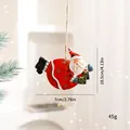 Detailed Santa Claus resin hanging ornament for festive Christmas tree decoration, 7x10.5cm - Santa Gift Bag (SZGJ17)