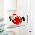 Santa Claus resin ornament for Christmas tree, 10.5cm height, red finish. - Santa House (SZGJ17)