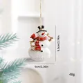 Hanging snowman resin ornament with red scarf for DIY Christmas tree decoration - Snowman Red Scarf (SZGJ17)