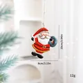 Jolie décoration de Noël en métal Père Noël, dimensions 10x8 cm et poids de 12 g. - Père Noël - Sac cadeau bleu