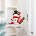 Ornement de bonhomme de neige en fer de Noël, dimensions 9,5x10,9 cm et poids 16 g - Bonhomme de neige - Gants