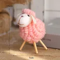 Schattig handgemaakt roze schaap van wolvilt voor creatieve kersttafeldecoratie 11cm - Wollen Vilt Groot Schaap / 7x11cm / Roze