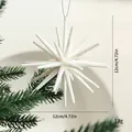 White 4.72 inch Christmas burst star ornament decoration 13g weight - Bursting Star / White Starburst