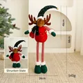 Telescopic Christmas reindeer plush doll with red sequins, adjustable 48-68cm height - Telescopic Style (1) / Telescopic-Reindeer