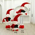 Set of three sequined Christmas snowman plush dolls in various sizes and weights - Three-Piece Set / Snowman Family
