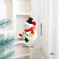 Décoration de Noël en métal bonhomme de neige avec écharpe rouge pour sapin de fête - Bonhomme de Neige avec Sapin
