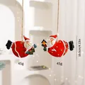 Resin Santa Claus hanging ornaments with weight and size markings - Set 4 (SZGJ17)