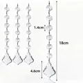 Cadena de cristal acrílico con cuentas octogonales y colgante de gota para Navidad - Cuenta de Octágono con Colgante Hoja de Arce