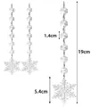 Cadena de cuentas octogonales de cristal acrílico con colgante de copo para árbol de Navidad - Cuenta de Octágono con Colgante Copo de Nieve Rama