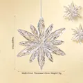 Elegante transparante acryl sneeuwvlok hanger voor kerstboom decoratie ophanging - Kralen Sneeuwvlok