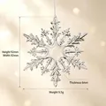 Transparante acryl sneeuwvlok ornament decoratie voor kerstboom 92mm x 92mm - Kerstsneeuw