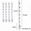 Cadenas de cuentas de cristal acrílico con colgante de lágrima para árbol de Navidad - Cuenta de Octágono con Colgante de Red