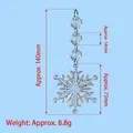 Heldere acryl sneeuwvlok ornament variant met afmetingen 140mm en gewicht ca. 8,8g - 10 Stuks/Pak / Sneeuwvlok + 3 Kralen