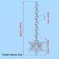Acryl sneeuwvlok hanger decoratie met afmetingen en een totaalgewicht van ca. 8,8 g - 10 Stuks/Pak / Sneeuwvlok + 6 Kralen