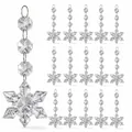 Clear acrylic snowflake ornaments set for Christmas tree and wedding party decor. - Rhombus Snowflake / 30Pcs Pack