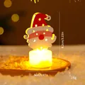 Bougie LED Père Noël à lueur chaleureuse avec dimensions de 8,2 cm de hauteur décor - Bougie électronique LED / Père Noël