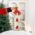 Ciondolo a forma di campana di Natale traforato rosso con catena d'oro per l'albero decor - Stringa di Campane a Griglia Rossa - Piccola (24SDLD02) / Campanella di Natale