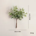 Frosted green artificial eucalyptus sprig for DIY indoor home decor, 20cm height - 6 Branches/Bundle (18x20cm) / Eucalyptus Leaf