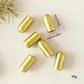Set van 6 gouden metalen kerstklokhangers met afmetingen voor boomdecoratie - Lange Koperen Bel (4x1.6cm)
