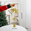 Campane di Natale dorate, decorazione da appendere per albero festivo, 53 cm, 81 g - Stringa di Campane a Griglia Dorata - Grande (24SDLD02) / Campanella di Natale