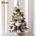 45cm PE tabletop Christmas tree with warm lights and snowy ornaments - PE Light Tree [45cm Ice Baby Set]