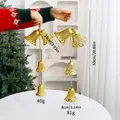 Campanelle di Natale dorate traforate per decorazione albero con dimensioni - Set a Griglia Dorata Piccolo + Grande (24SDLD02) / Campanella di Natale