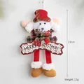Festive Christmas plush hanging ornament with Merry Christmas sign, 23cm height - Dancing Doll / Style E Bear