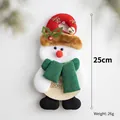 Christmas snowman plush hanging ornament with green scarf and 25cm height, xmas gift - Dancing Doll / Style F Snowman