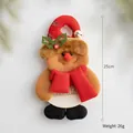 Handcrafted plush Christmas gingerbread man doll hanger with red scarf and hat decoration - Dancing Doll / Style F Reindeer