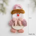 Cute pink sequined plush snowman Christmas tree hanging ornament with 25cm height - Dancing Doll / Style G Reindeer
