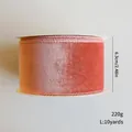 6.3cm pink velvet ribbon roll, 10 yards, perfect for DIY Christmas gift wrapping - 6.3cm x 10 Yards / Pink