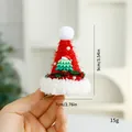 Mini molletta per capelli a forma di cappello di Babbo Natale in peluche per feste - Albero Natale con Perline